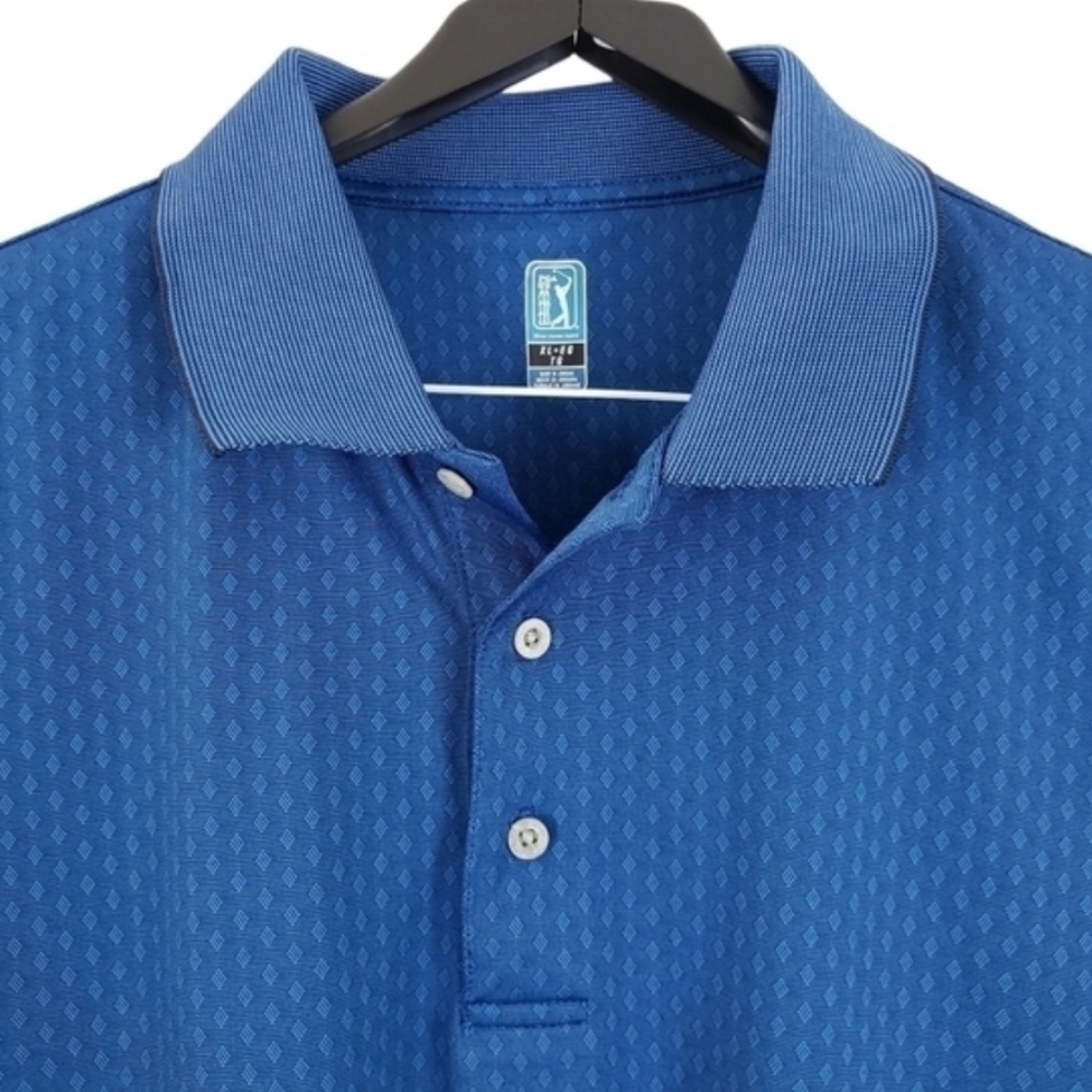 PGA Tour Blue Short-Sleeve Golf Polo Shirt Size XL